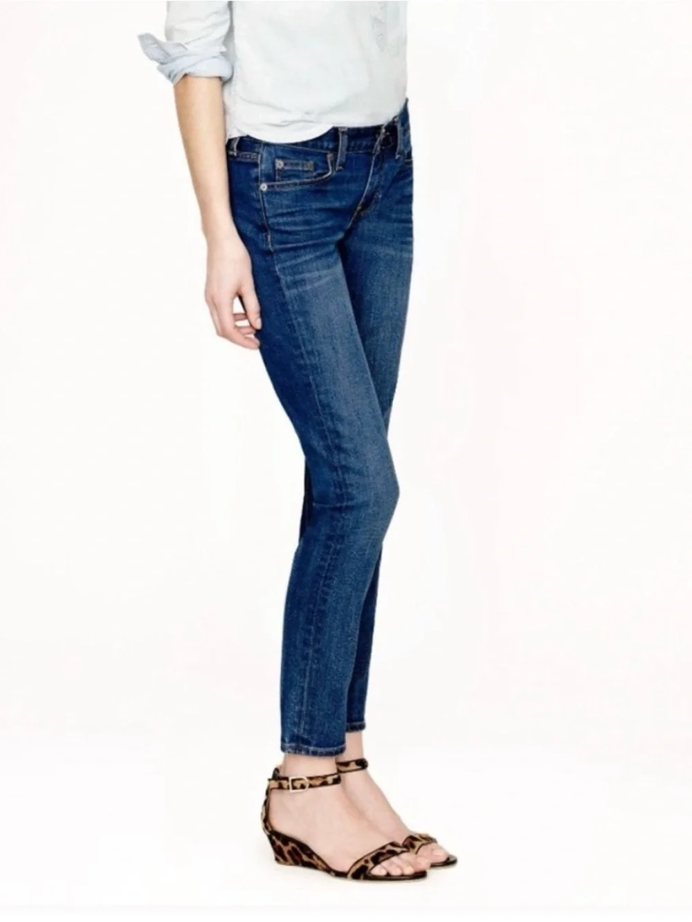 J Crew Slim Mid-Rise Dark Blue Women's Jeans 28 29